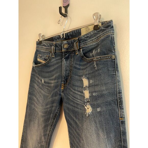 DIESEL "thommer" Slim-Skinny Jeans W27 L30 Distressed Luxury Denim - Picture 3 of 8